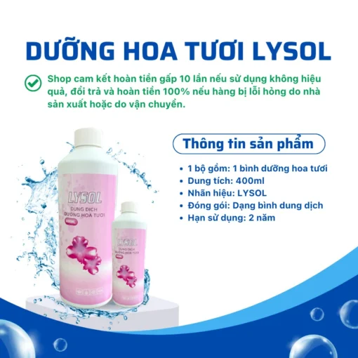 cách sử dụng dung dịch dưỡng hoa lysol